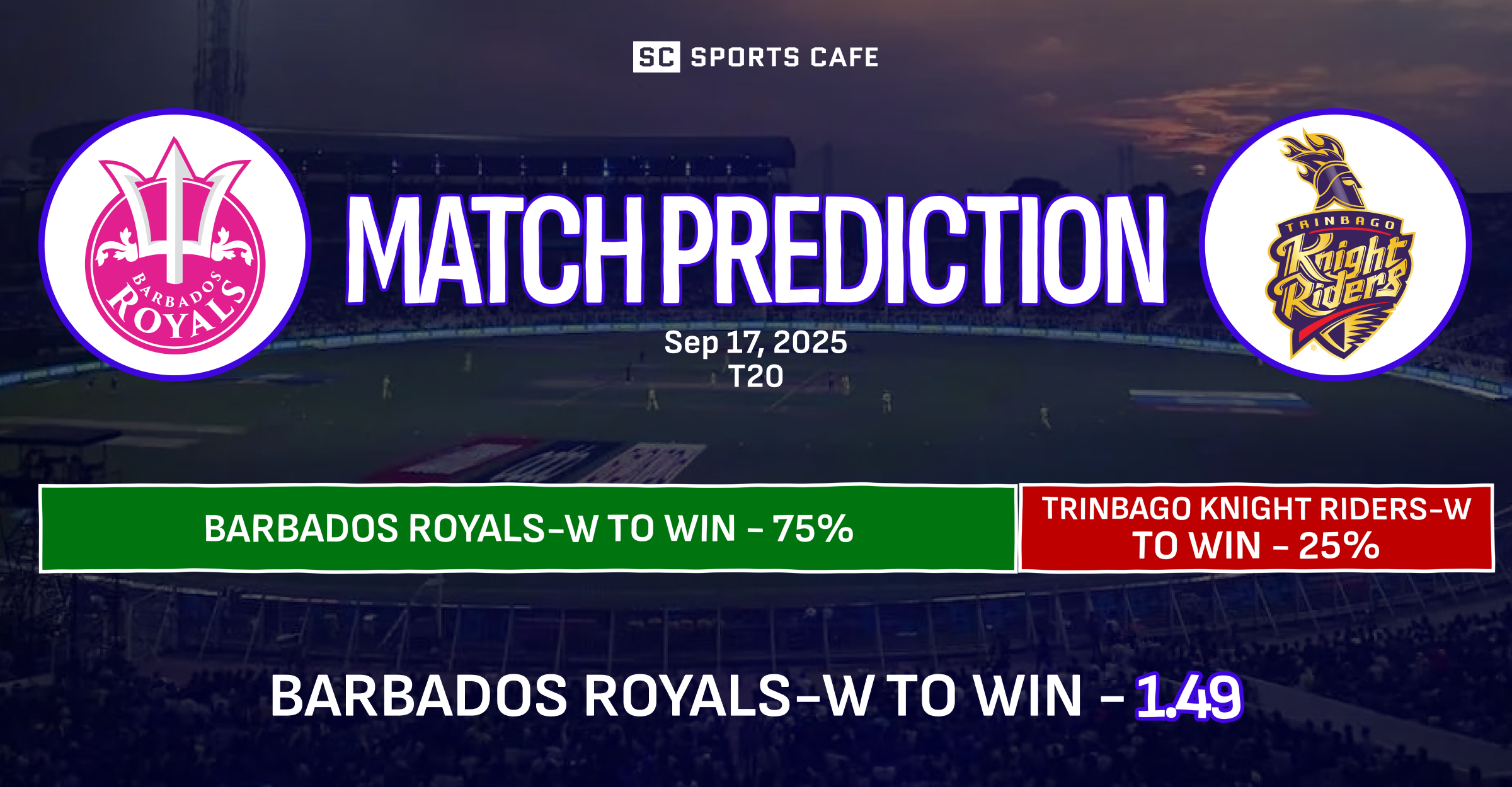 Barbados Royals-W vs Trinbago Knight Riders-W